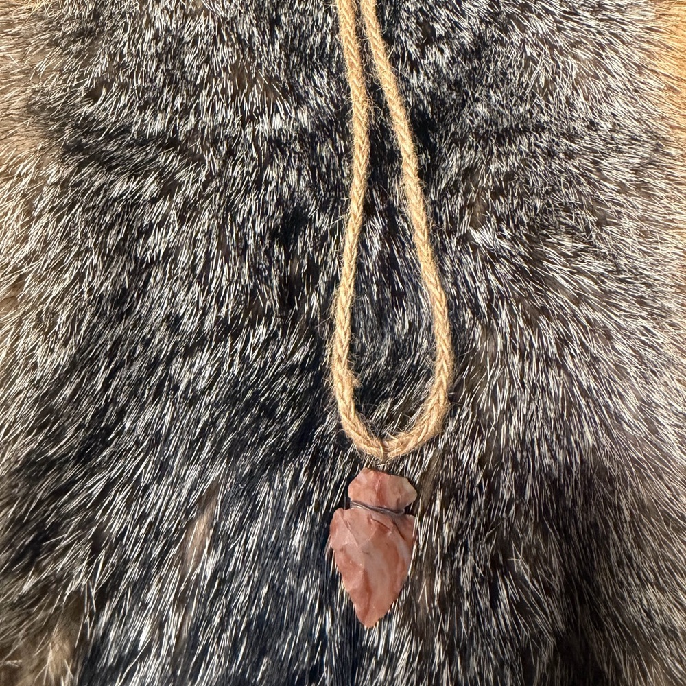 Stone Pendant on Rope Necklace